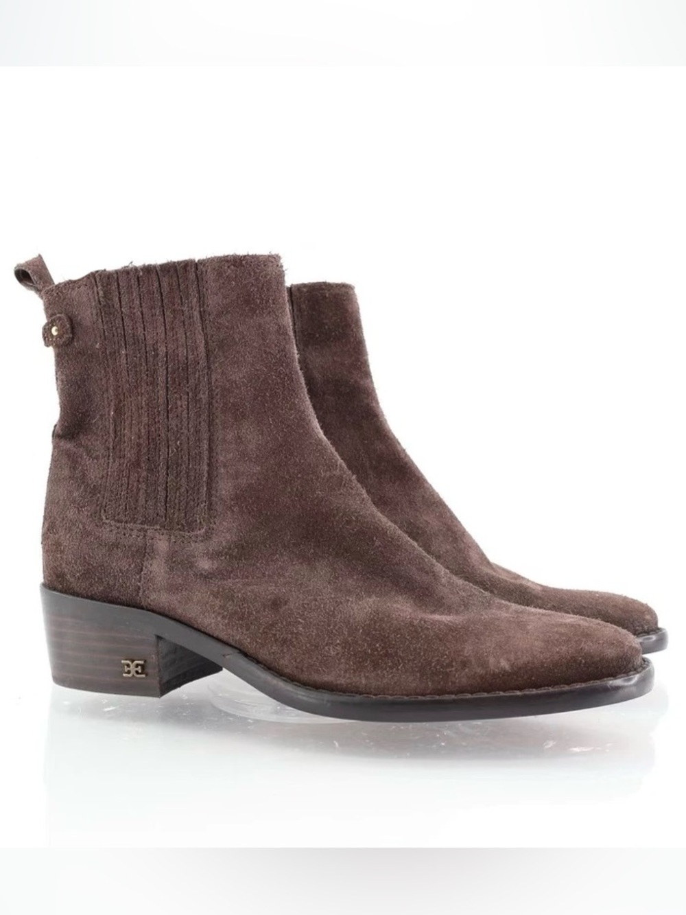 Sam Edelman Size 7.5 Bronson Suede Chelsea Boot - Chocolate Brown